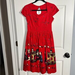 ModCloth Dancing Days dress, small, A-line, pinup, sweetheart neckline